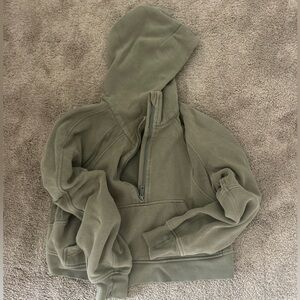Olive Green Lululemon Half-Zip Hoodie